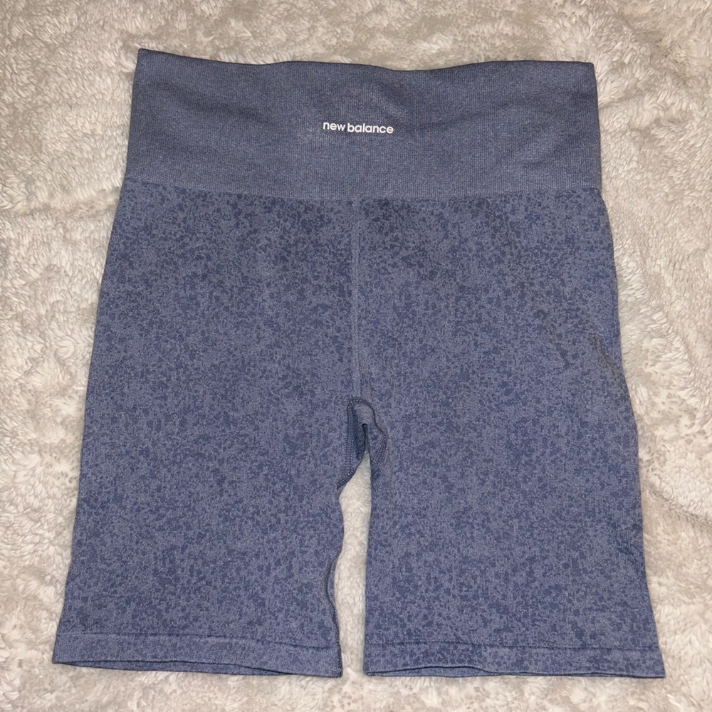 New Balance Women's Patterned Blue Bike Shorts